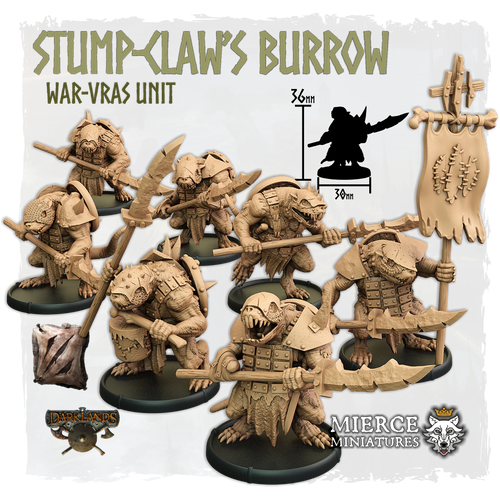 No-Claw's Burrow, Spear-Vras Unit (7x warriors w cmd)