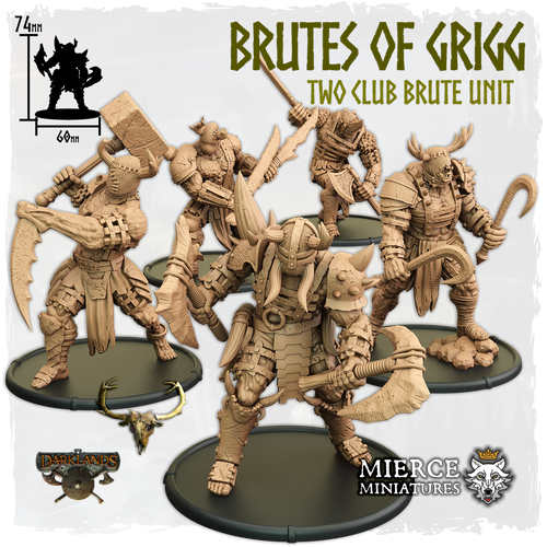 Brutes of Grigg, Two Club Brute Unit (5x warriors w cmd)