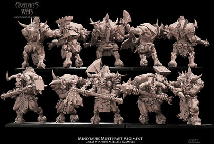 Minotaurs with Great Weapons Multi-Part Regiment