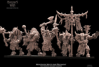Minotaurs with Two Weapons Multi-Part Regiment
