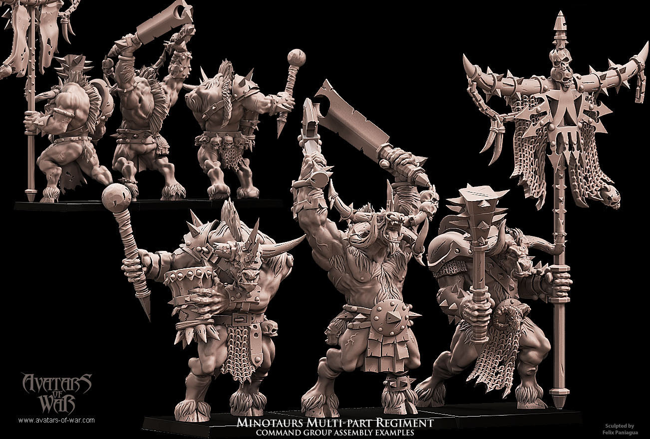 Minotaurs with Two Weapons Multi-Part Regiment