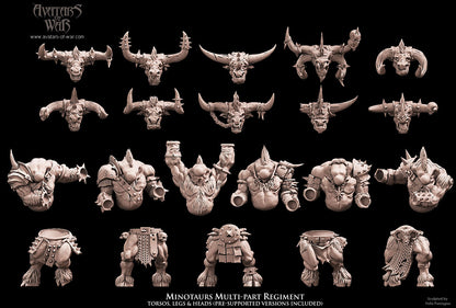 Minotaurs with Weapon and Shield Multi-Part Regiment