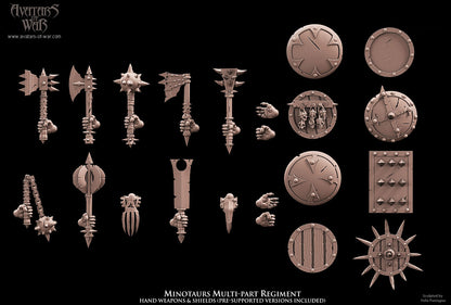 Minotaurs with Weapon and Shield Multi-Part Regiment
