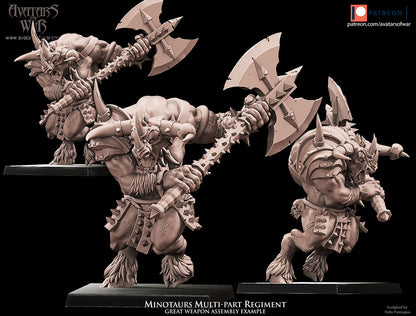 Minotaurs with Great Weapons Multi-Part Regiment