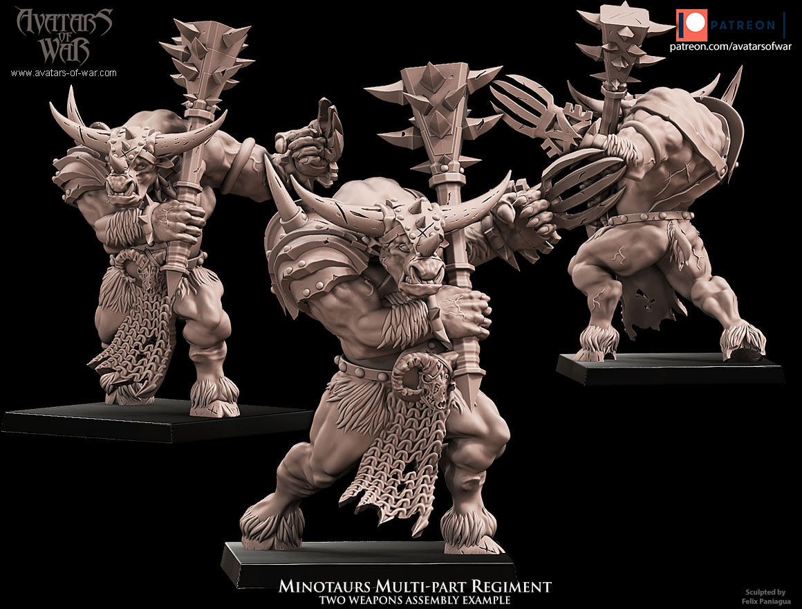 Minotaurs with Two Weapons Multi-Part Regiment