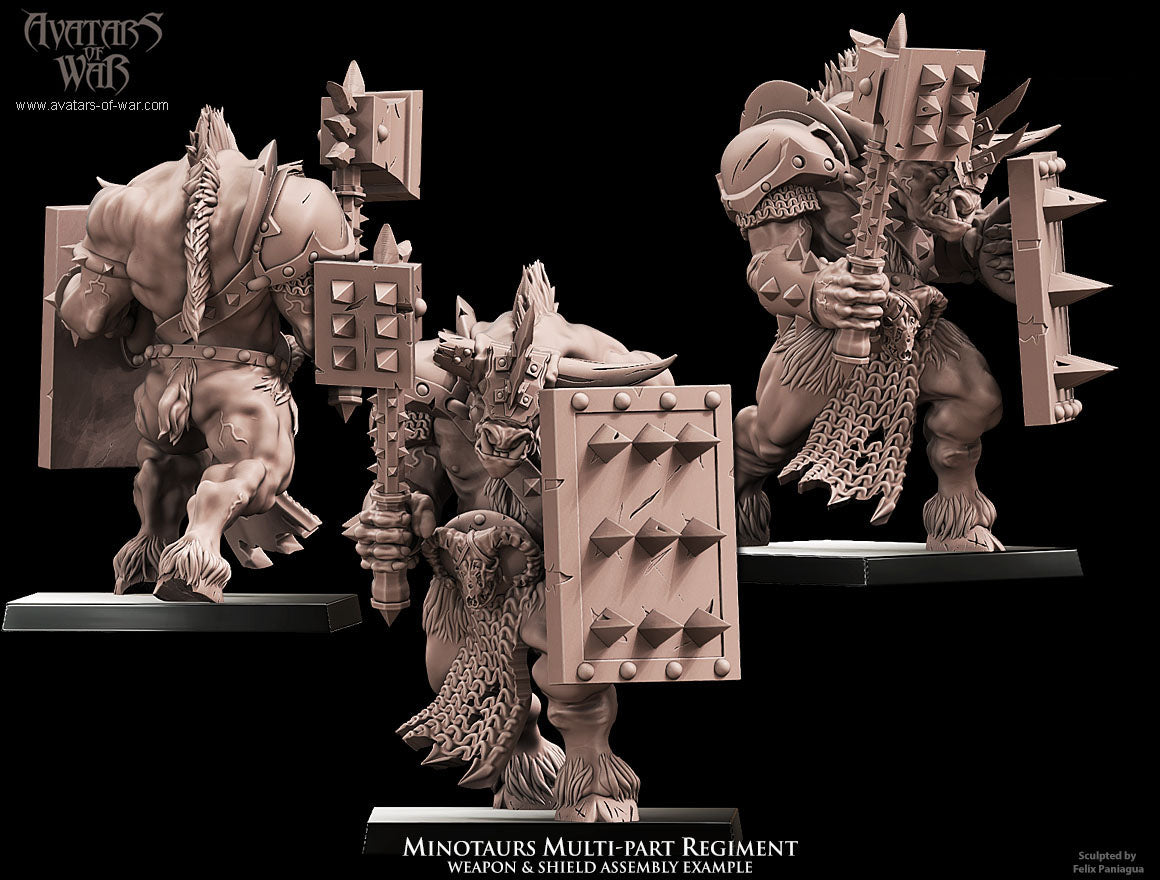 Minotaurs with Weapon and Shield Multi-Part Regiment