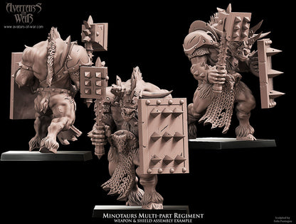 Minotaurs with Weapon and Shield Multi-Part Regiment