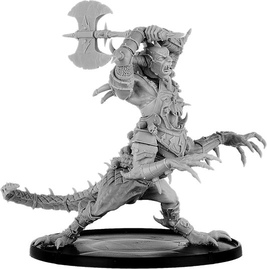 Kholukk, Ogre Drake of the Grimwald with Unhelmed Head and Axe