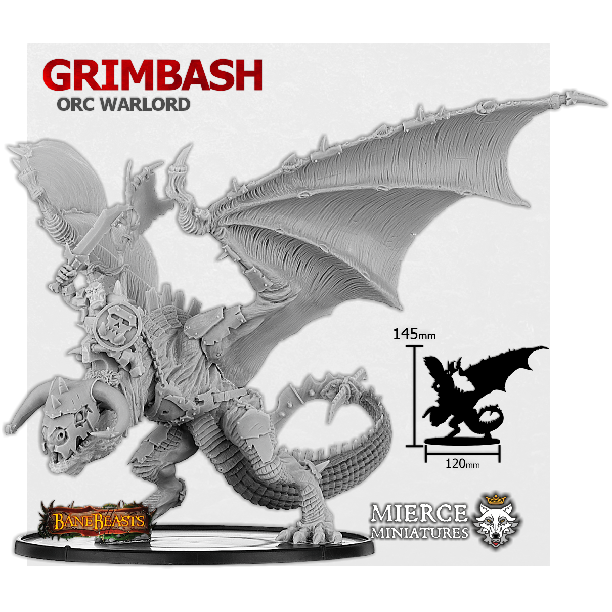 Grimbash, Orc Warlord on Wyvern
