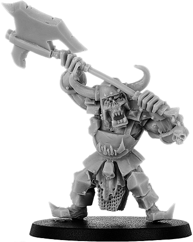 Buggrom of Ulmo, Great Axe Orc Warlord on Foot