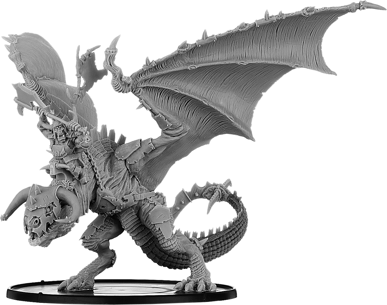 Buggrom of Ulmo, Great Axe Orc Warlord on Wyvern