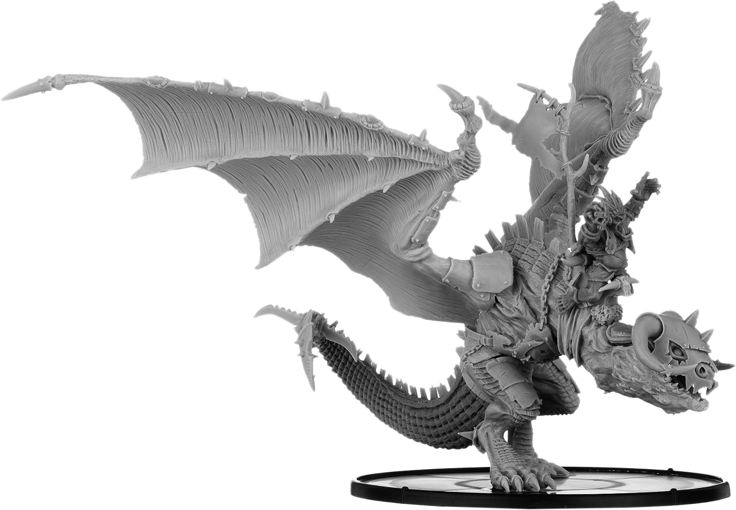 Queefus, Bone Orc Shaman on Wyvern