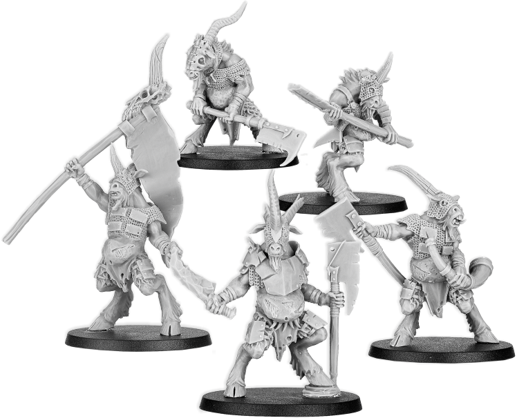 Blight-Horns, Blightgor Unit (5x warriors w cmd)
