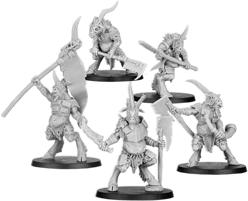 Blight-Horns, Blightgor Unit (5x warriors w cmd)