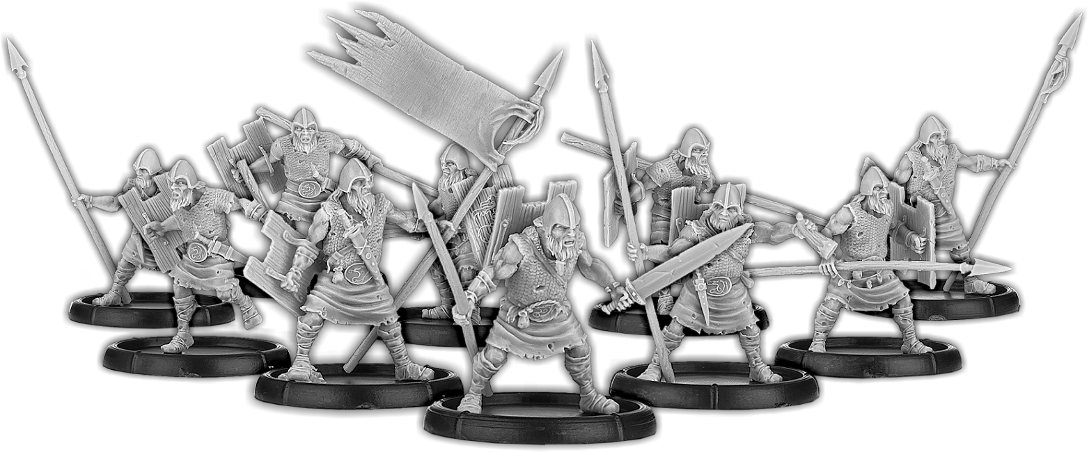 Veteran Spears of Dun Durn, Gairmorlom Unit (10x warriors w cmd)
