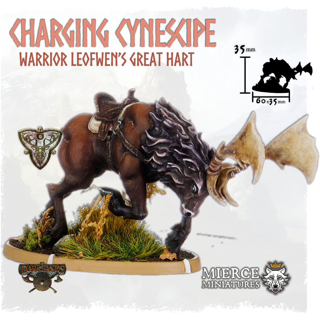 Charging Cynescipe, Leofwen's Great Hart