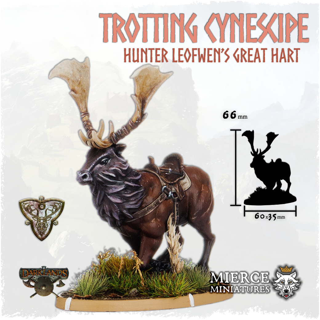Trotting Cynescipe, Leofwen's Great Hart