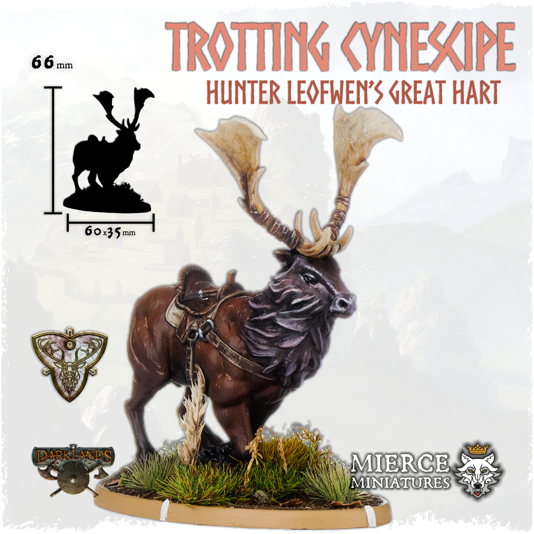 Trotting Cynescipe, Leofwen's Great Hart