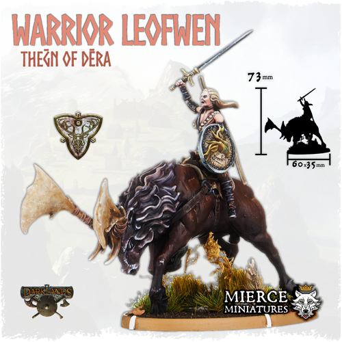 Warrior Leofwen, Theḡn of Dēra on Great Hart