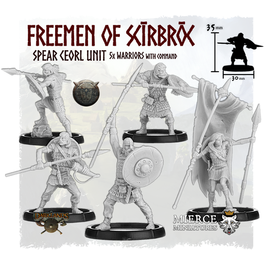 Freemen of Scīrbrōc, Ceorl Unit (5x warriors w cmd)