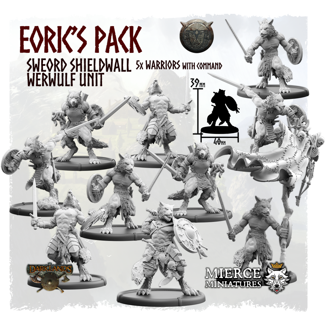 Eoric's Pack, Sweord Shieldwall Werwulf Unit (10x warriors w cmd)