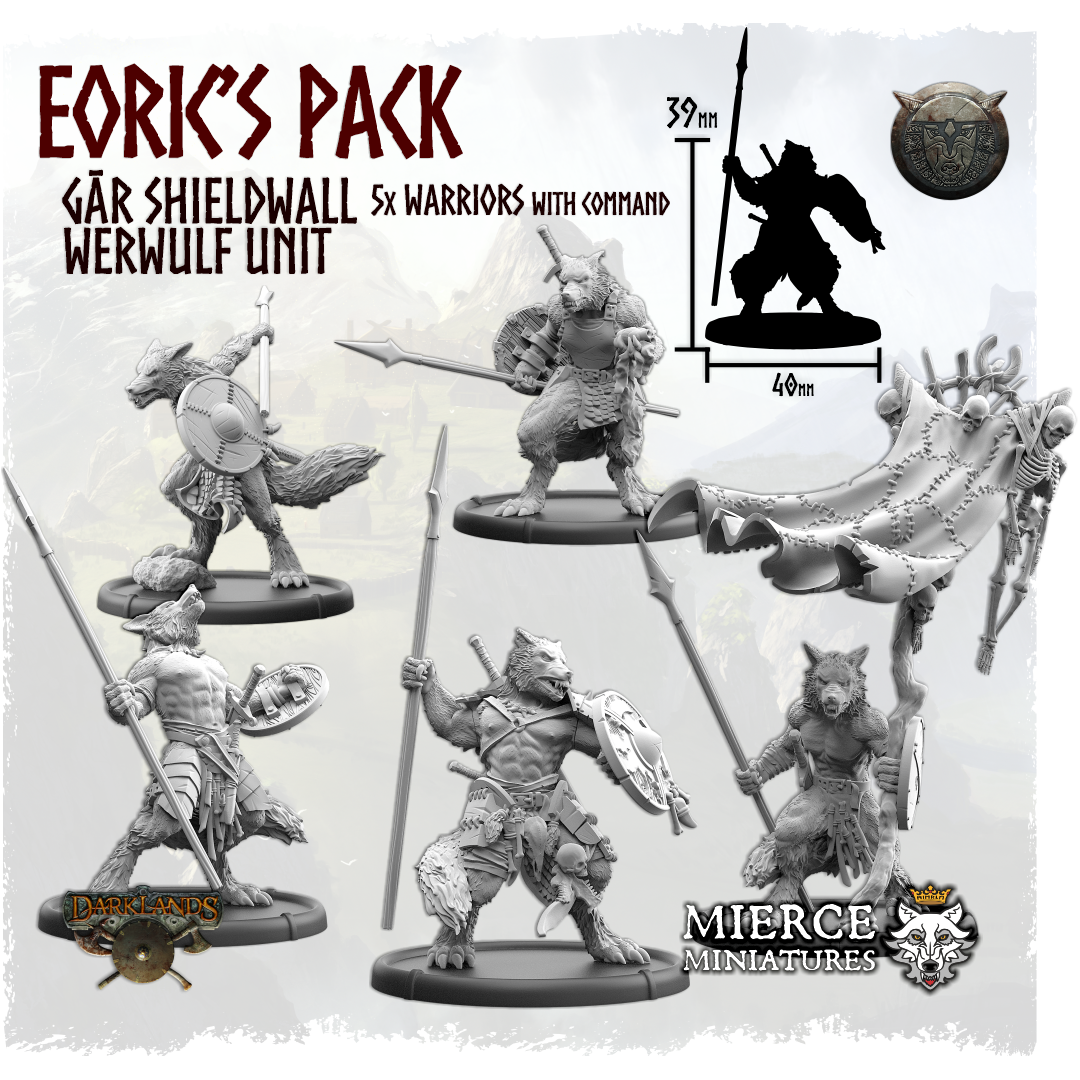 Eoric's Pack, Gār Shieldwall Werwulf Unit (5x warriors w cmd)