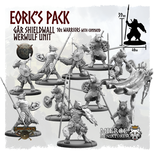 Eoric's Pack, Gār Shieldwall Werwulf Unit (10x warriors w cmd)