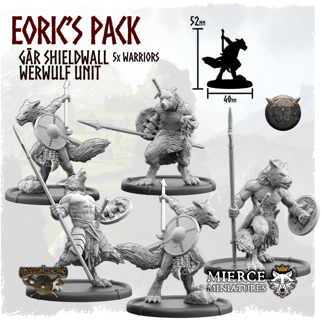 Eoric's Pack, Gār Shieldwall Werwulf Unit (5x warriors)
