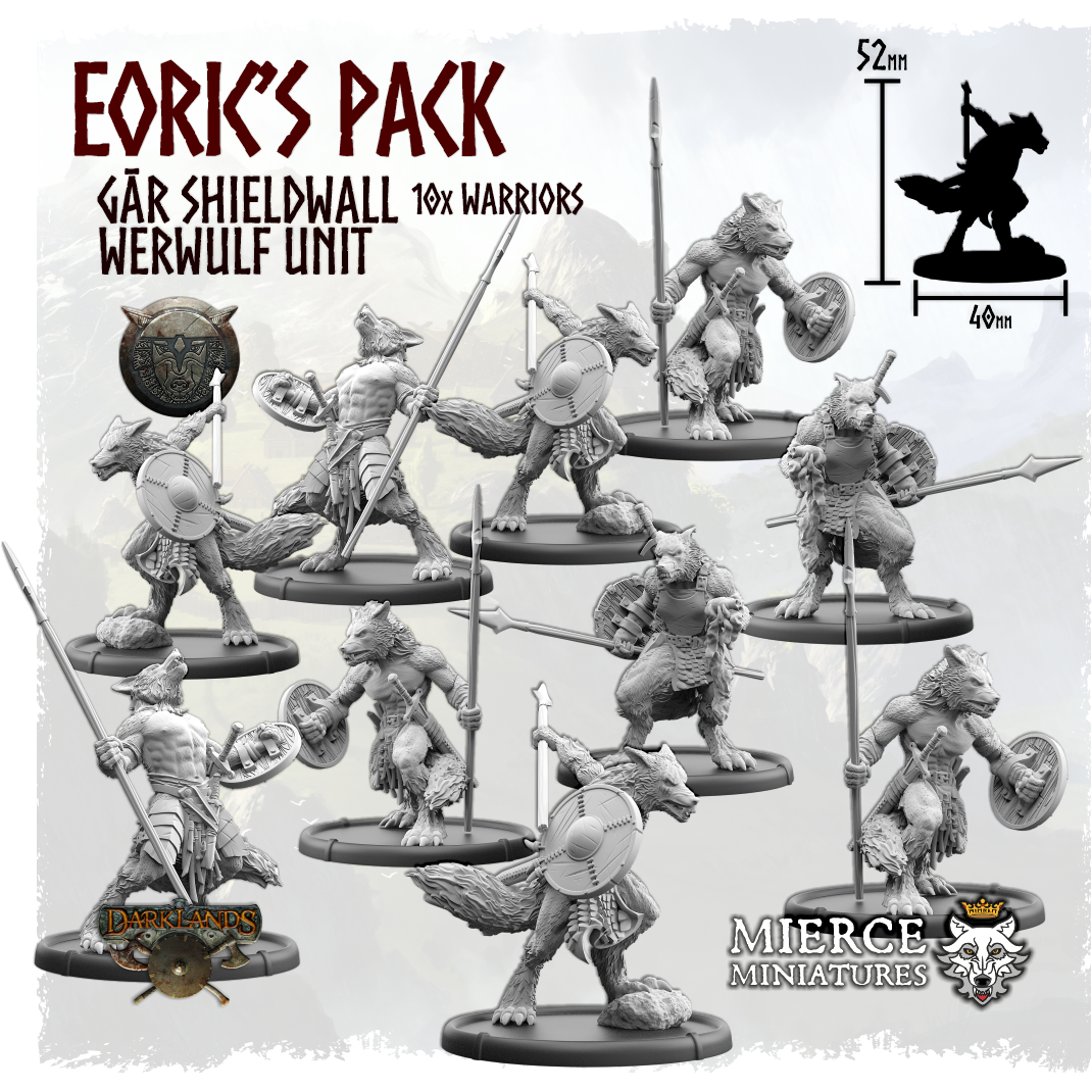 Eoric's Pack, Gār Shieldwall Werwulf Unit (10x warriors)