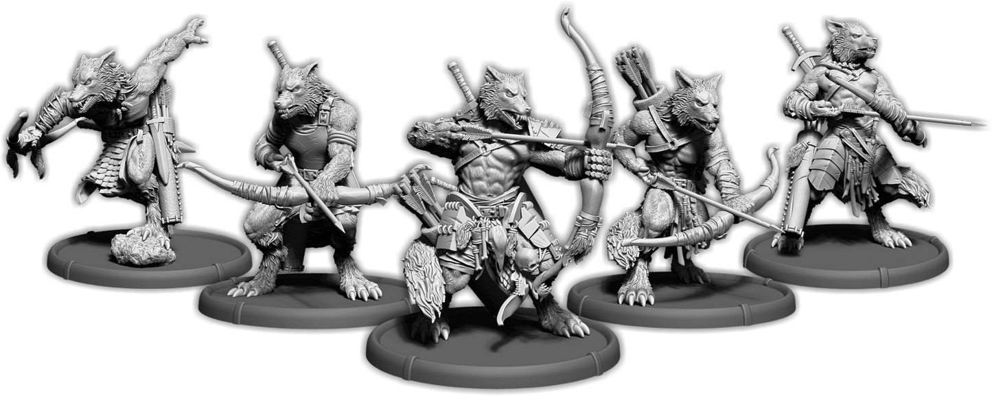 Sigewulf's Pack, Werwulf Hunter Unit (5x warriors w cmd)