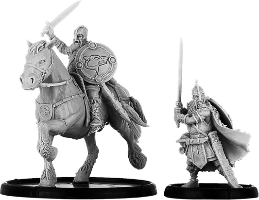 Helmed Shieldwall Eadric, Thēoden of Mierce on Foot and on Horse