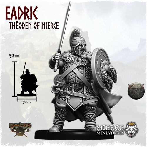 Helmed Shieldwall Eadric, Thēoden of Mierce on Foot