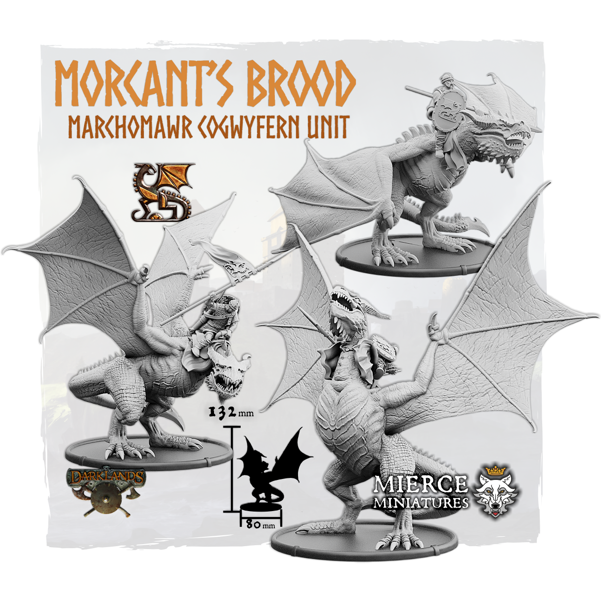 Morcant's Brood, Marchomawr Cogwyfern Unit (3x warriors w cmd)