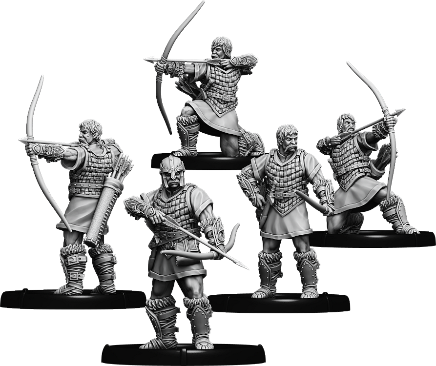 Archers of Dyngonwy, Saethwr Unit (5x warriors w cmd)