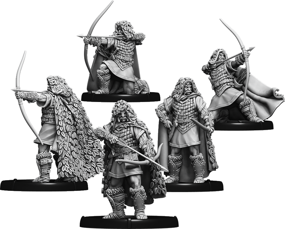 Hunters of Dyngonwy, Helwr Unit (5x warriors w cmd)