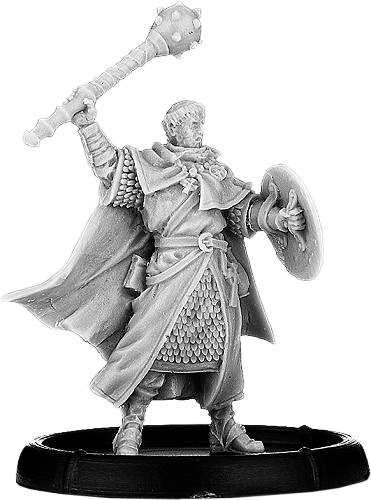 Tonsured Caedoc, Abad of Becelert on Foot