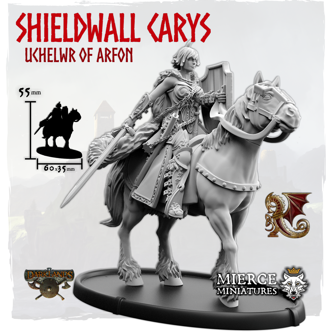 Shieldwall Carys, Uchelwr of Arfon on Horse