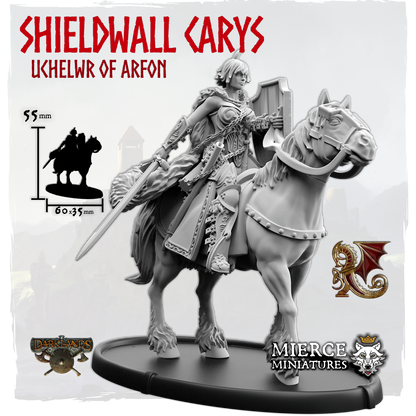 Shieldwall Carys, Uchelwr of Arfon on Horse