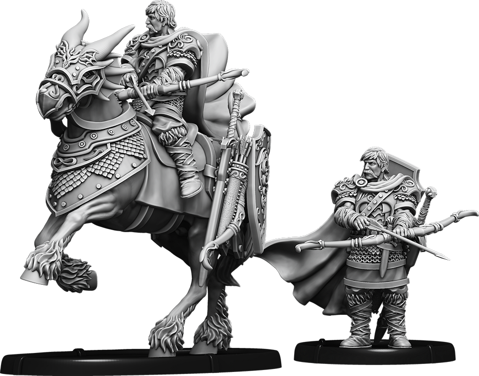 Saethwr Urien, Teyrn of Môn on Foot and on Horse