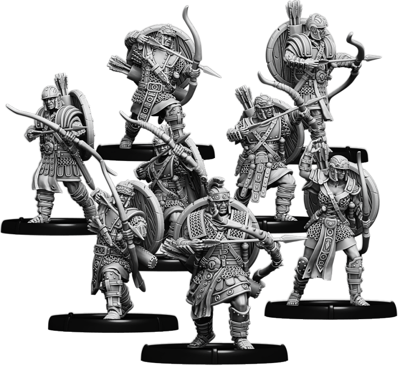 Aux Sag V Brictius, Auxilia Sagittarius Contubernium (8x warriors w cmd)