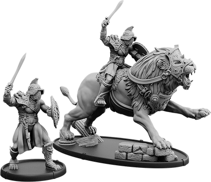 Spartakus, Gladiator of Thrace on Foot and on Leonis