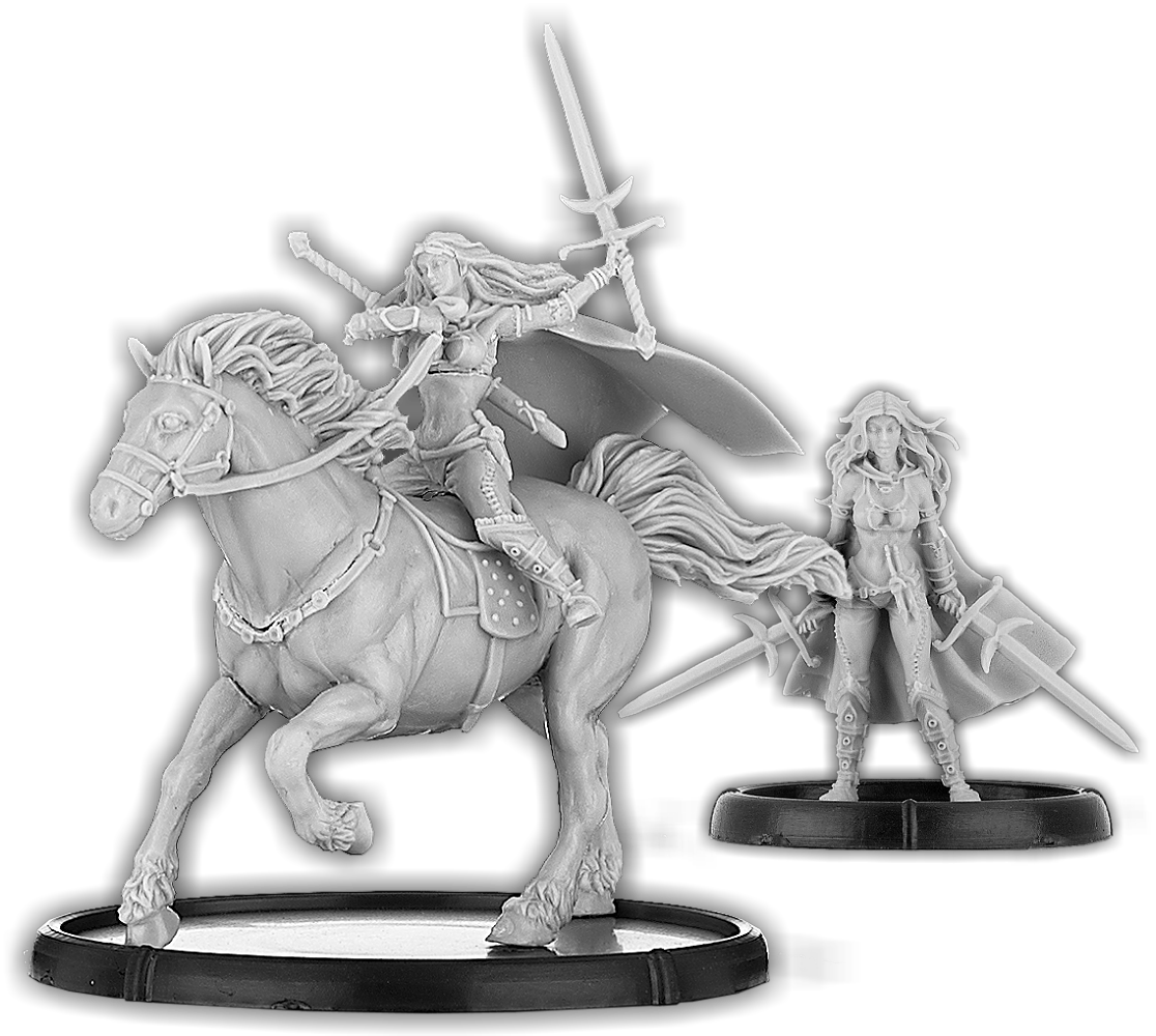 Sáthach, Ríonfénnid on Foot and on Horse
