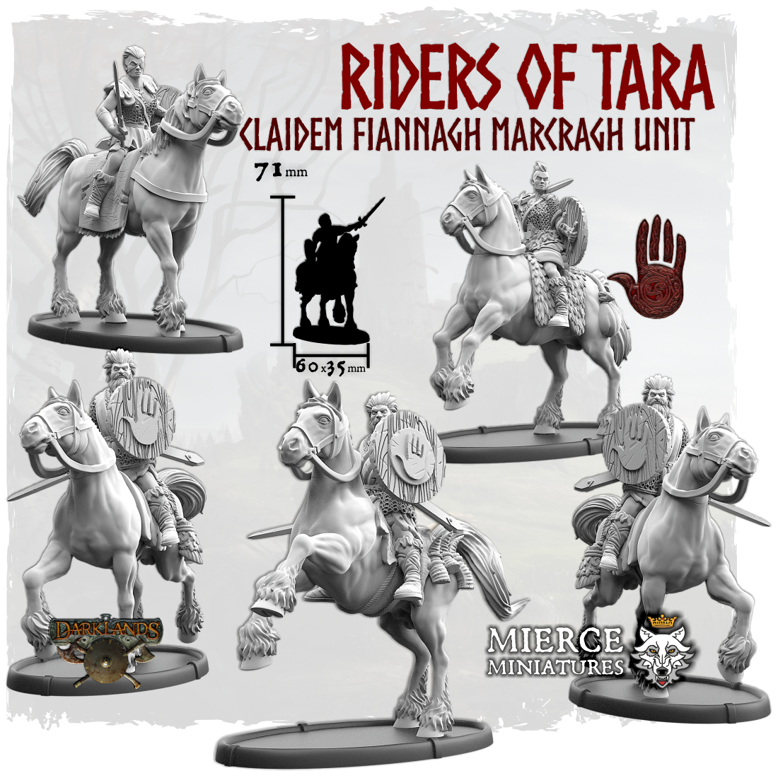 Riders of Tara, Claidem Fiannagh Marcragh Unit (5x warriors)