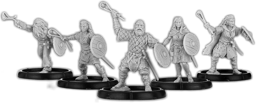 Men of Ármhach, Maiobhanagh Unit (5x warriors w cmd)
