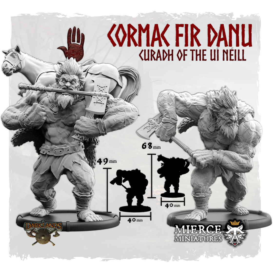 Cormac Fir Danu, Curadh of the Uí Néill on Foot and Carrying his Horse