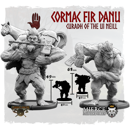 Cormac Fir Danu, Curadh of the Uí Néill on Foot and Carrying his Horse