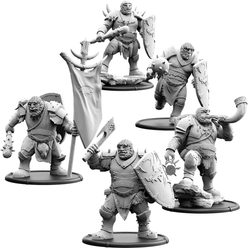 Graadon's Mob, Shieldwall Ograx of Baalor Unit (5x warriors w cmd)