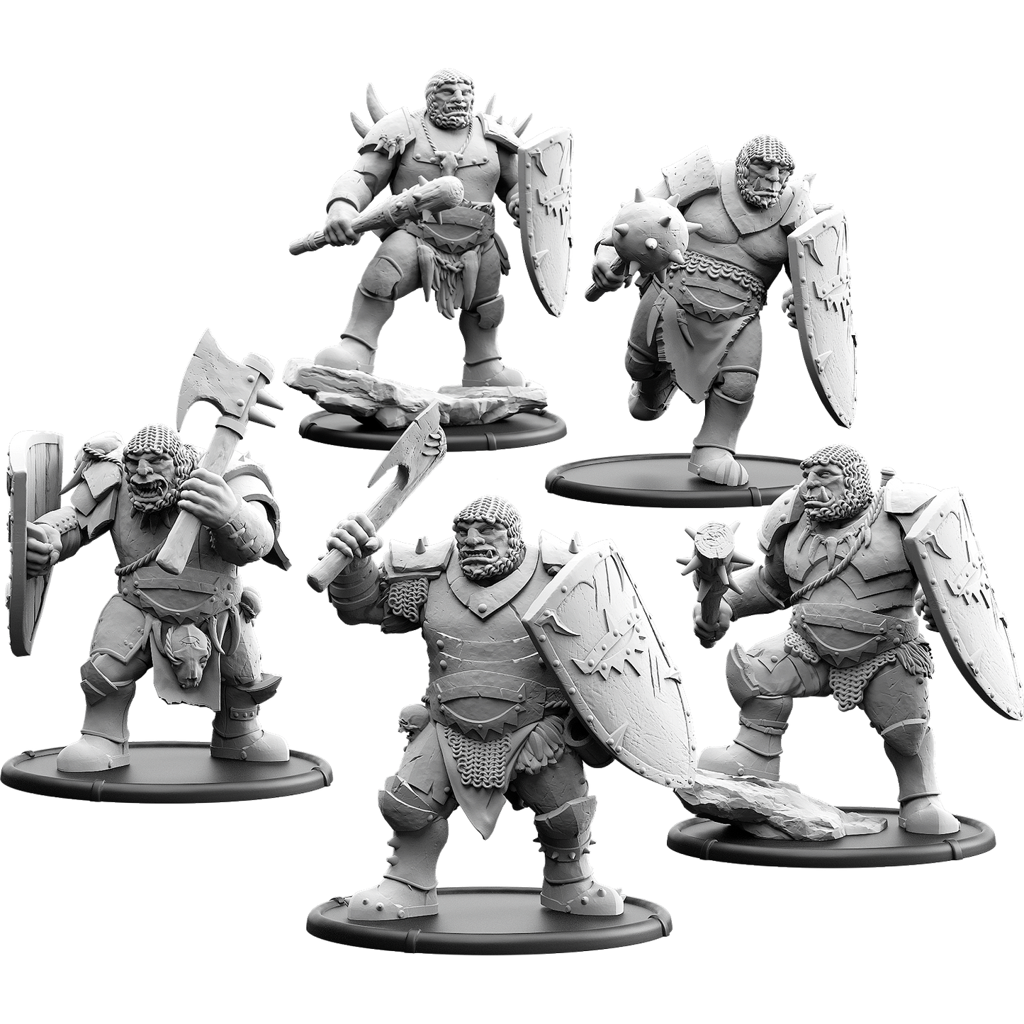 Graadon's Mob, Shieldwall Ograx of Baalor Unit (5x warriors)