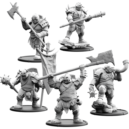 Gonraad's Mob, Great Club Ograx of Baalor Unit (5x warriors w cmd)