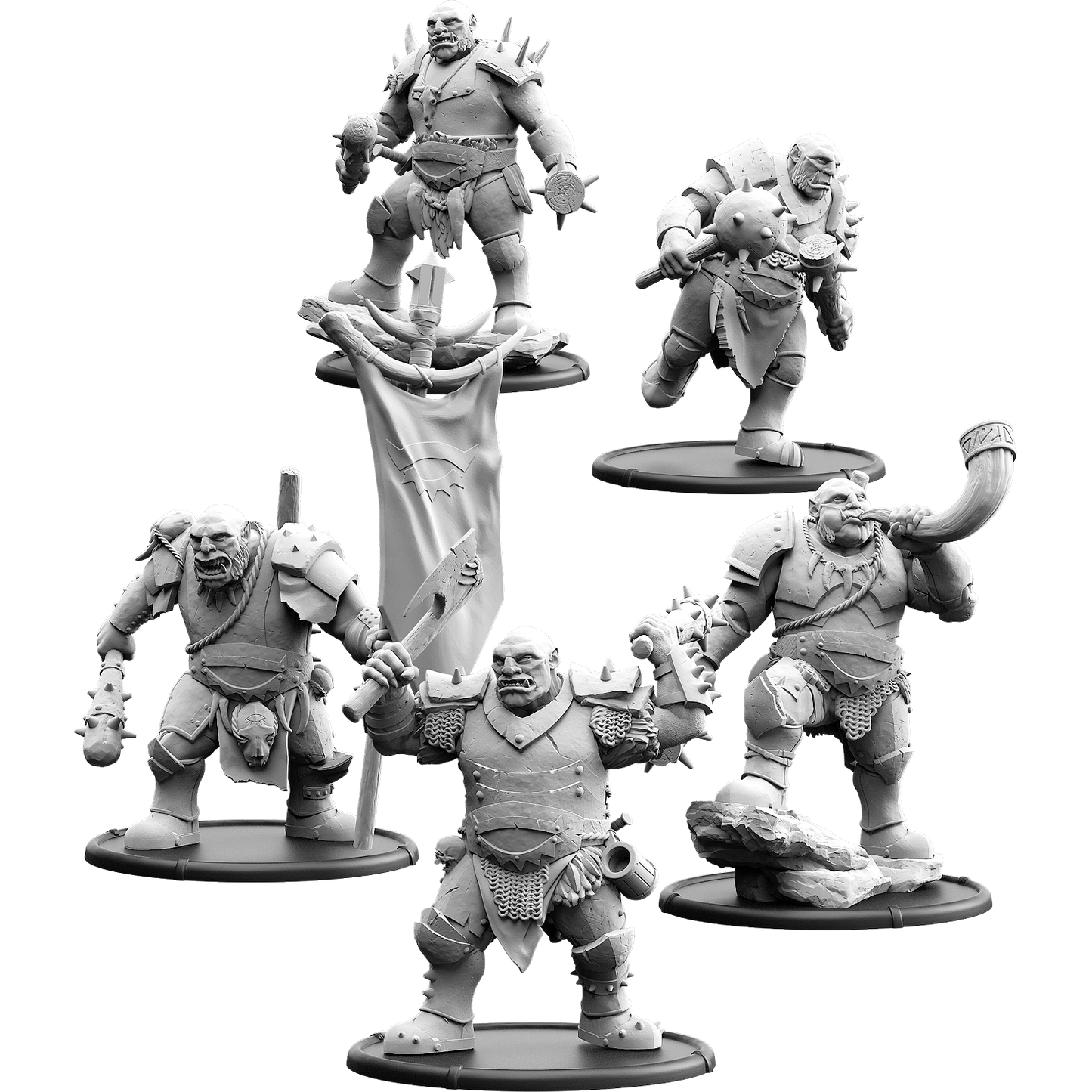 Raado's Mob, Two Club Ograx of Baalor Unit (7x warriors w cmd)